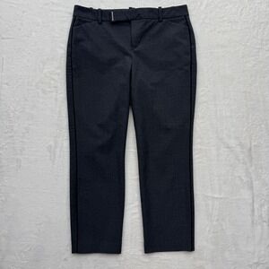 Calvin Klein Dress Pants Womens 4‎ Gray Stripe Slim Straight Trousers Stretch